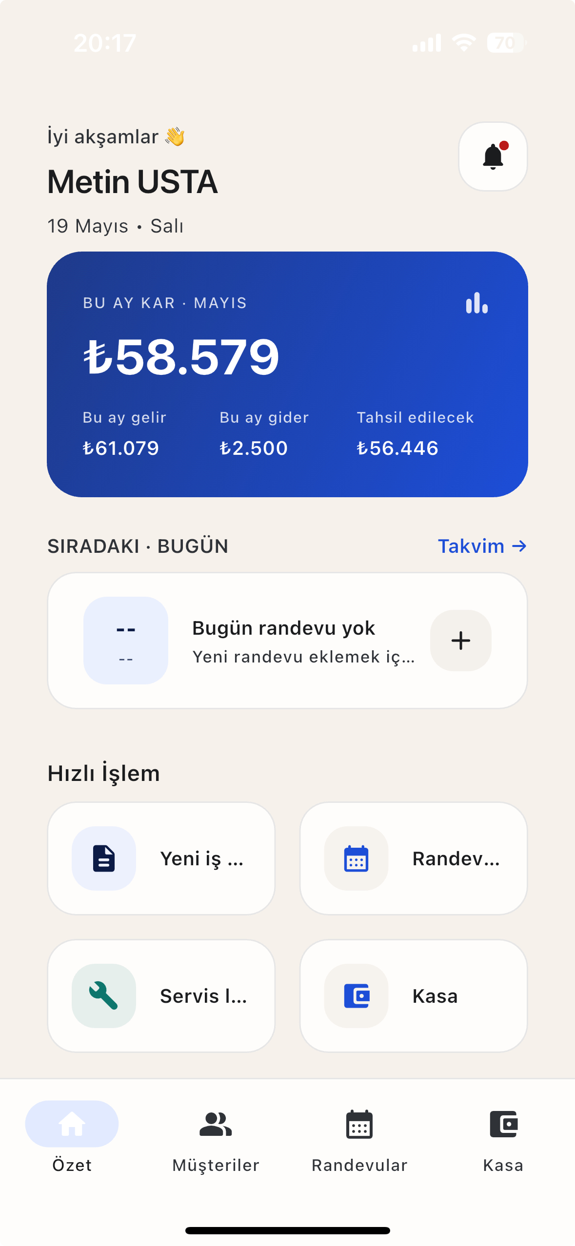 fixapp service ana ekran
